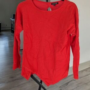 MARBLE Vibrant Red Long Sleeve Top